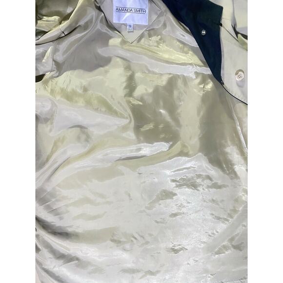 Amanda Smith Coat Women's Size 12 Brown Tan Button-Up Mid Length Lined - Picture 4 of 8